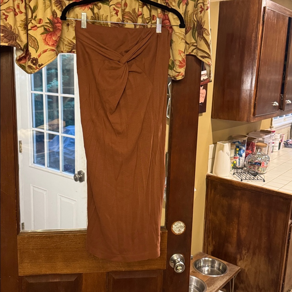 LAmade Brown Midi Skirt